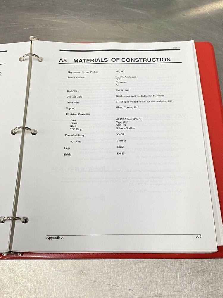 Panametrics Hygrometers Panadry - Users Guide / Instructions Manual