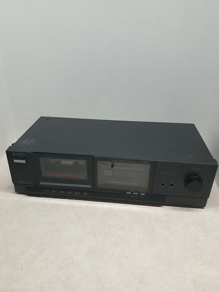 Hitachi D-E17 Cassette Tape Deck HiFi Separates - Powers On Needs Work