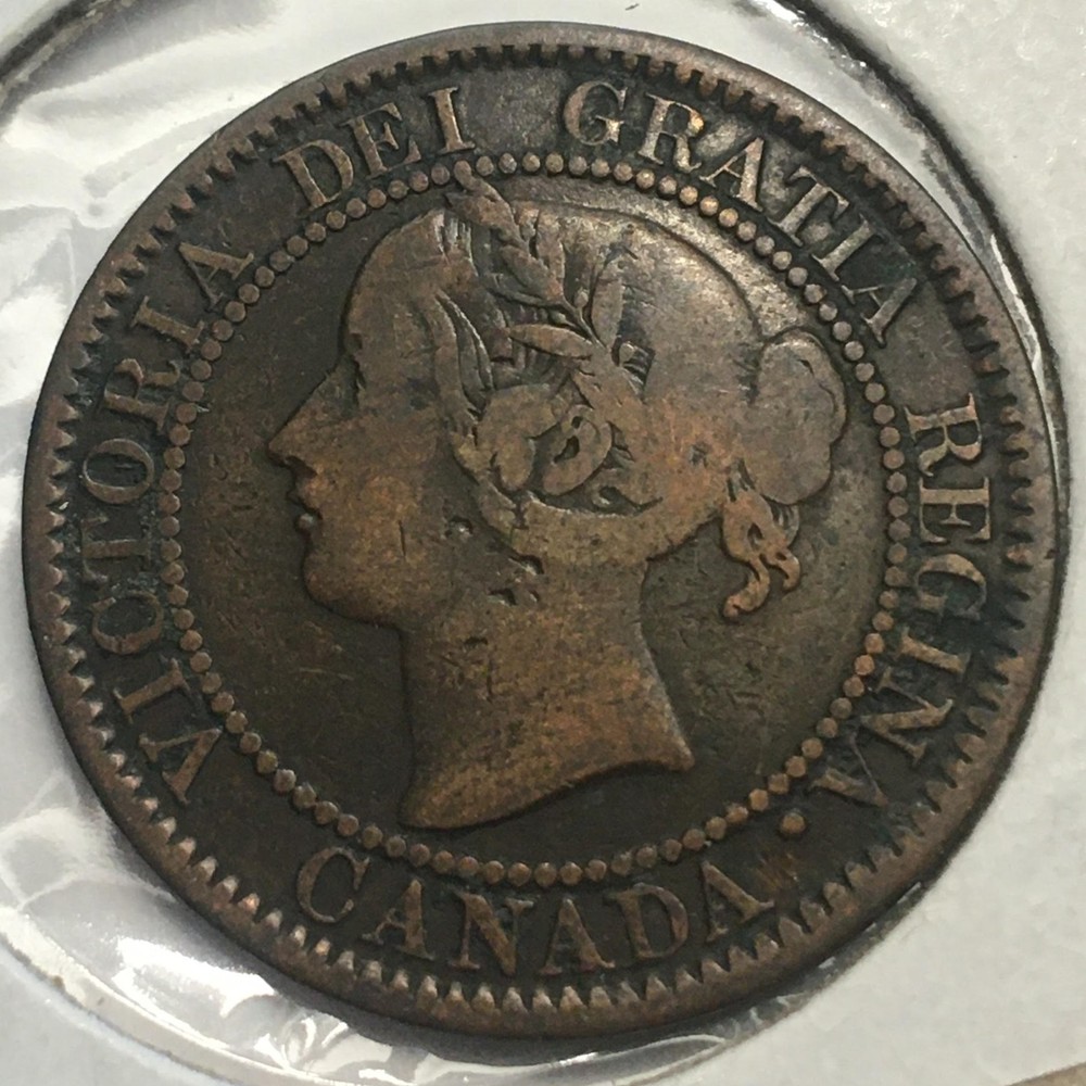 1859 Canda Copper Large Cent Young Bust Left