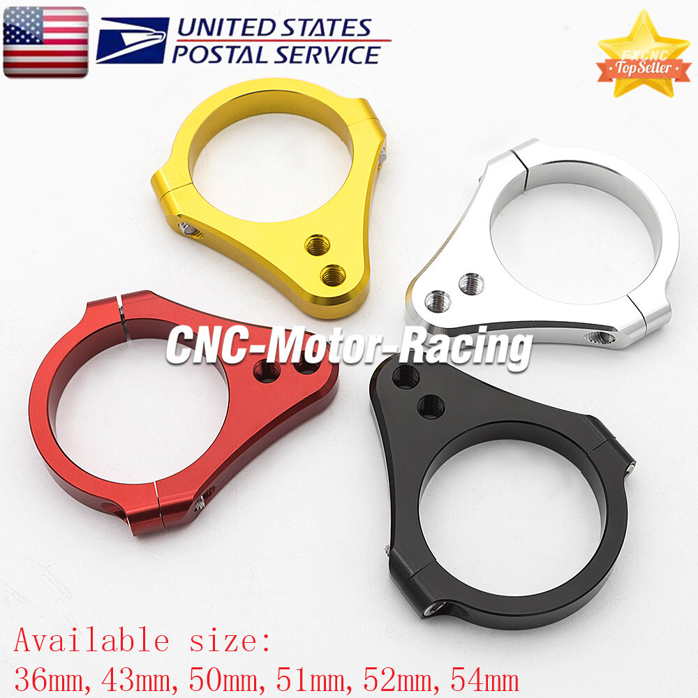 50mm Silver Universal Steering Damper Fork Frame Mount Clamp Bracket Aluminum