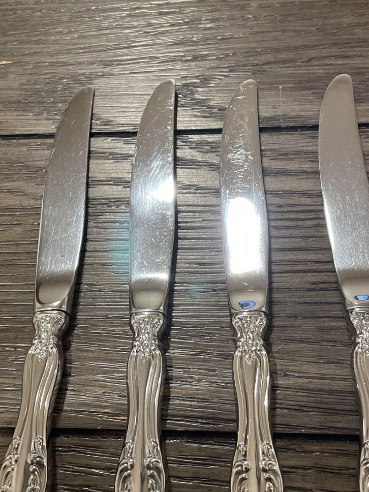 5 Oneida Cube Stainless MICHELANGELO Dinner Knives 9”