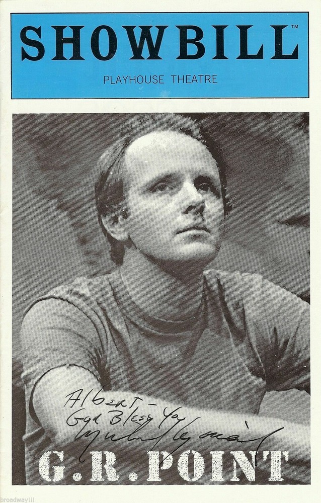 Michael Moriarty (Signed) "G. R. POINT" Michael Jeter 1979 Playbill