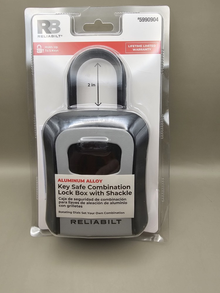 Reliabilt lock  Box, Large Key Lock Box Resettable Combination Code Shackle