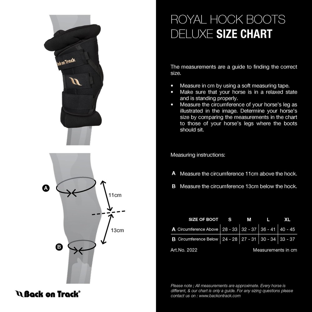 Royal Padded Hock Boots Deluxe, Black - S