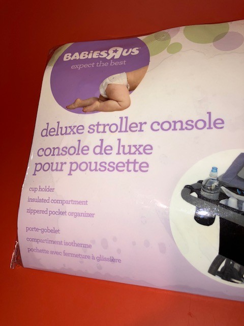 Babies R Us Handlebar Console for Single Strollers - Caddy Drink Holder Storage