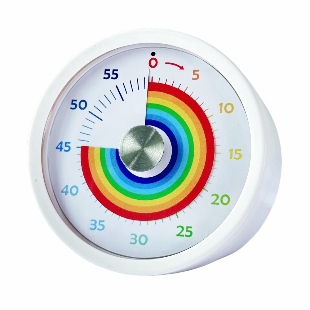 Visual Timer, Kitchen Timer Rainbow Disk 60 Minute Countdown Timer for Kids a...