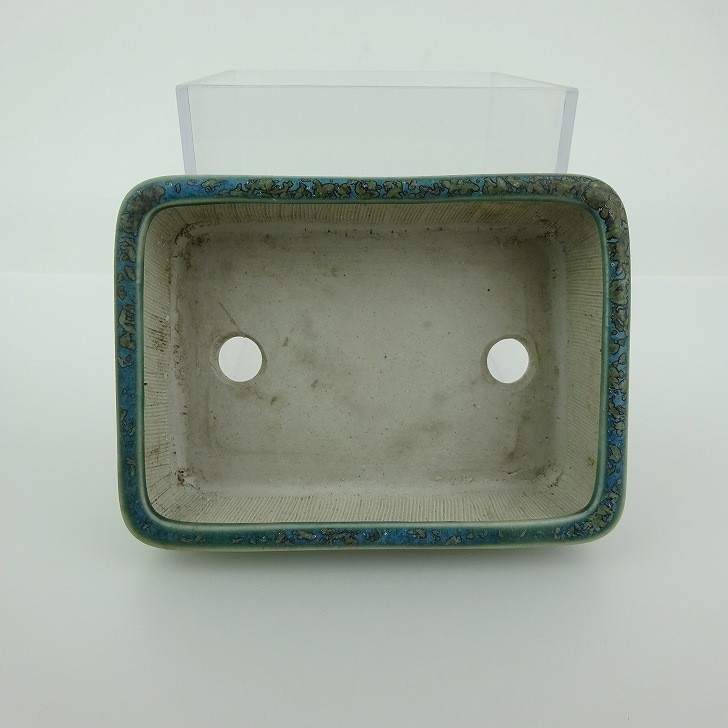 Japanese Bonsai Pot Seika Glazed Small Rectangular Pot-BP303