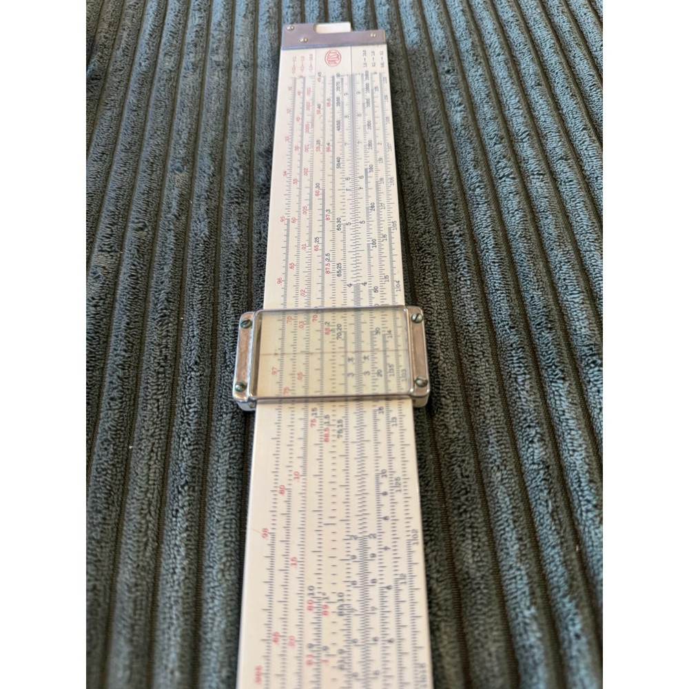 Vintage POST 1460 Versalog Slide Rule with Leather Case Engineering Math Tool