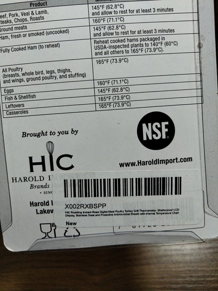 HIC Instant Read Digital Thermometer