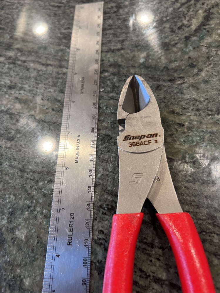 Snap-On 388acf 8" vector edge high leverage diagonal cutter red