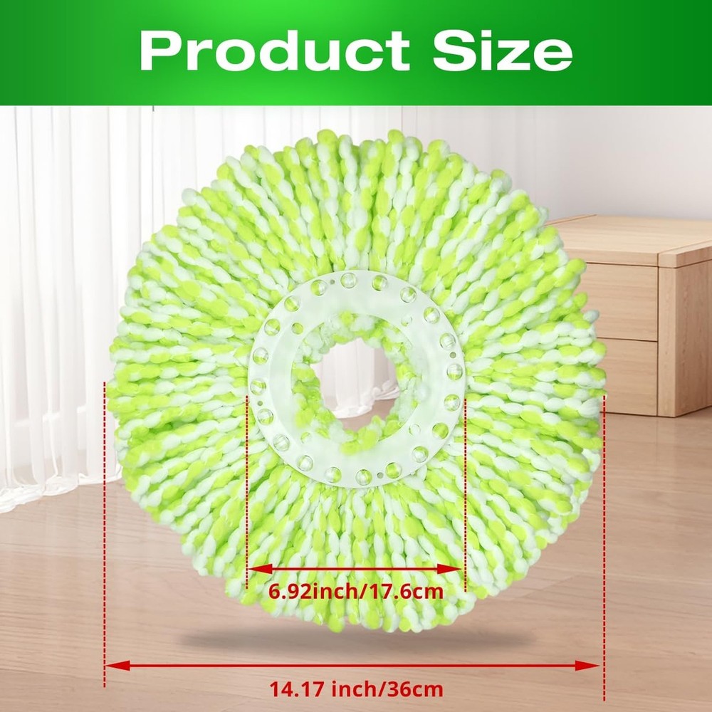 3 Pack Mop Head Replacement Compatible with Libman All-in-One Spin Mop, Micro...