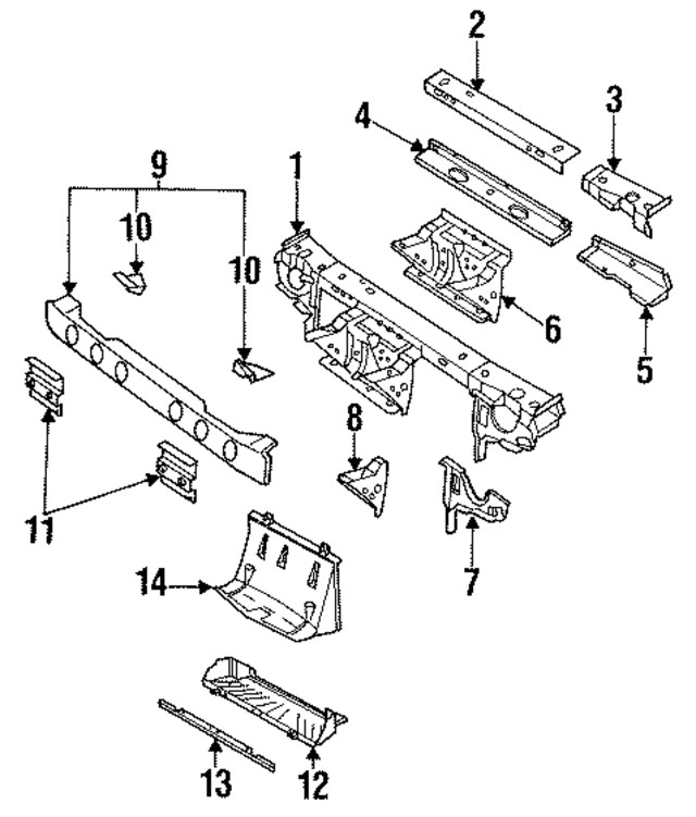 Genuine GM Lower Tie Bar Bracket 21080612