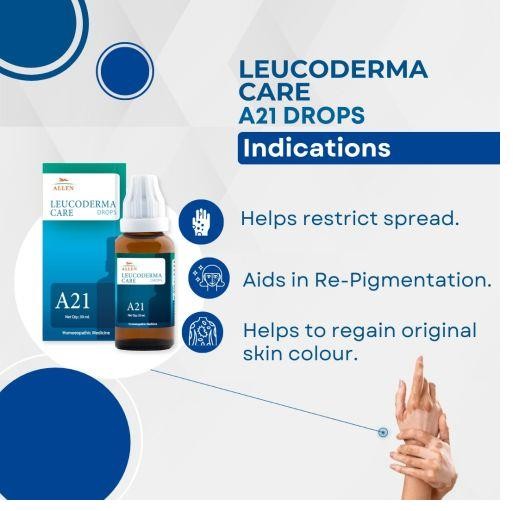 Allen A21 Homeopathy Leucoderma Drops (30ml)