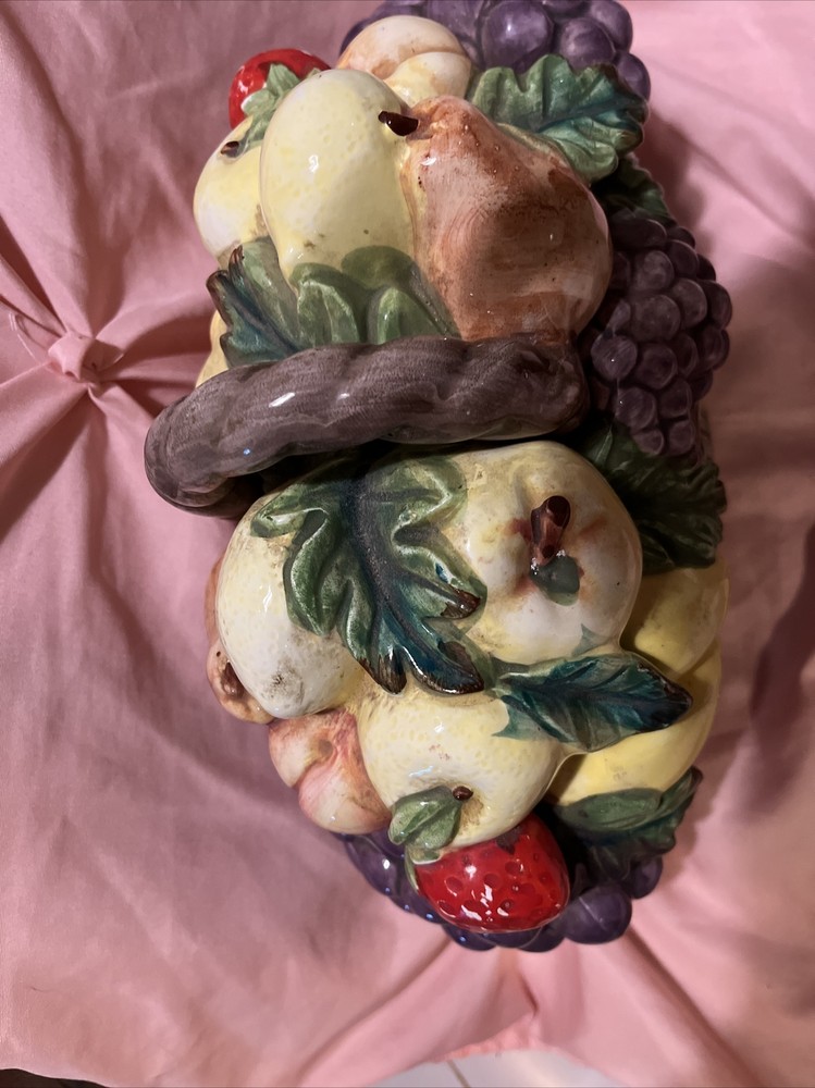 Vintage Ceramic Centerpiece Fruit Basket