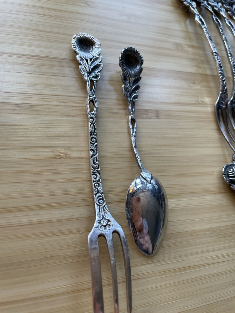 Silver Tea Serving Utensils ( 14 Piece)