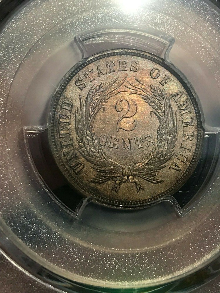 1865 Two 2 Cent Piece- PCGS Certified Proof Coin