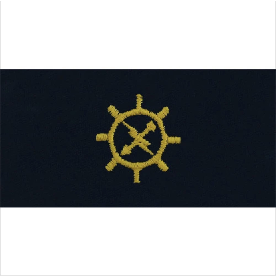 GENUINE U.S. NAVY EMBROIDERED COLLAR DEVICE: OPERATIONS TECHNICIAN - COVERALL