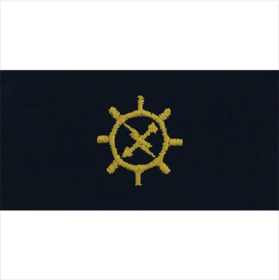 GENUINE U.S. NAVY EMBROIDERED COLLAR DEVICE: OPERATIONS TECHNICIAN - COVERALL