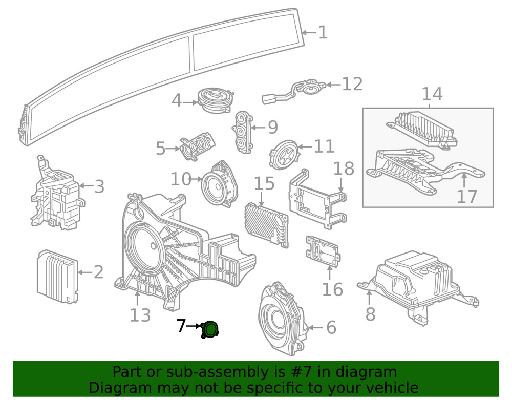 Genuine GM Instrument Panel Speaker 85578505