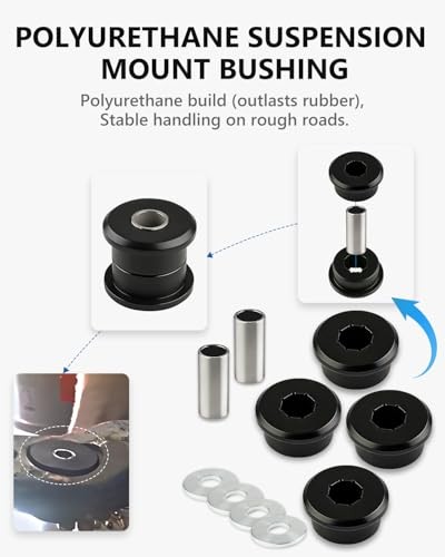 Polyurethane Front Differential Side Mount Bushings Set Kit, Front