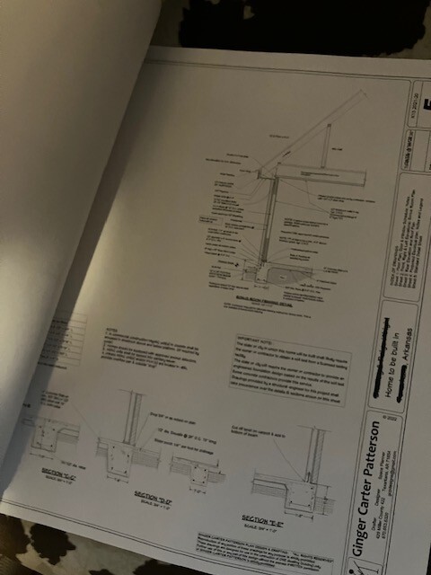 Complete Construction Plans PDF Small lot 55+ 3BR 2B 1820 + 2 car @ 1/4" Scale