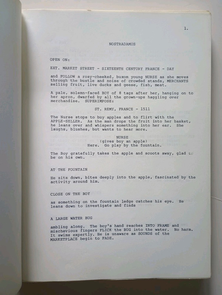 NOSTRADAMUS Unproduced Movie Script by Katharyn Powers