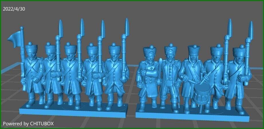 French with greatcoat - 15mm epic size