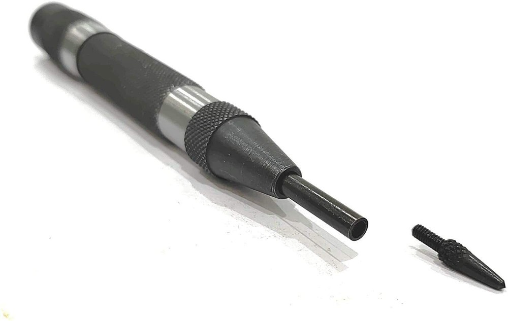 Automatic Center Punch Replaceable Hardened Steel Tip Medium Duty- USA FULFILLED