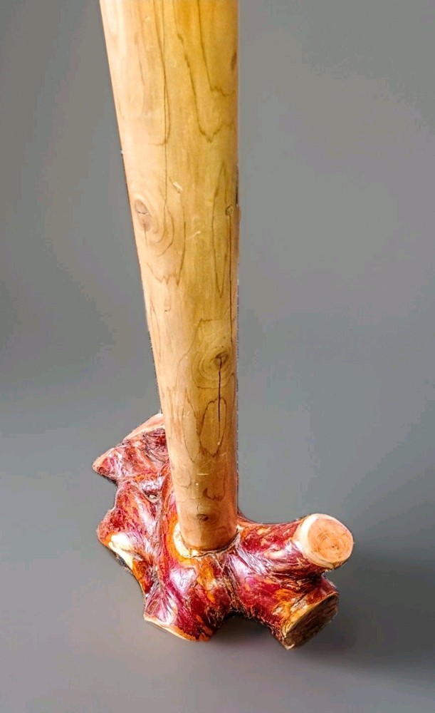 Handcrafted ADK Wooden Table Lamp