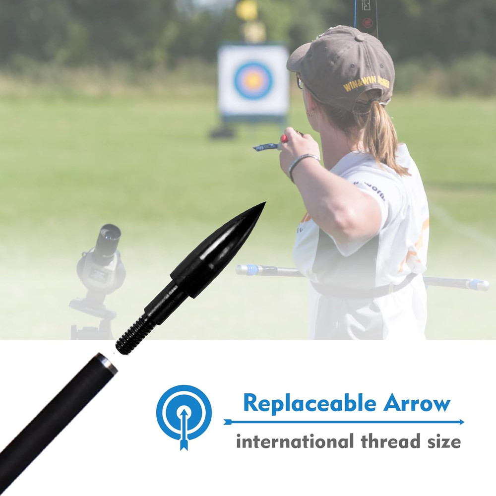 12Pcs Archery Arrow Tips 100-200 Grain for Recurve & Compound Bows