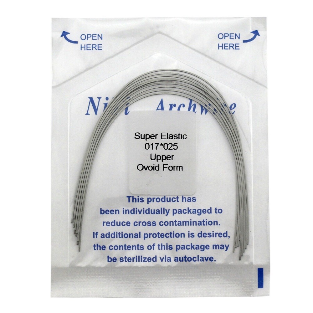 10 pcs/Pack Dental Orthodontic Super Elastic Niti Arch Wire Rectangular Nature
