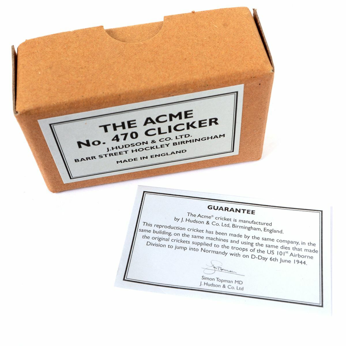 Acme No. 470 Paratrooper Clicker - Cricket Airborne Normandy WW2 Reenactment