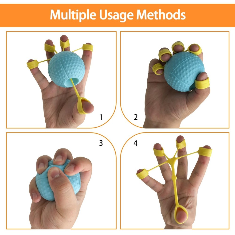 Hand Exercise Ball Squeeze Balls for Hand Therapy Finger Extension Exerciser ...