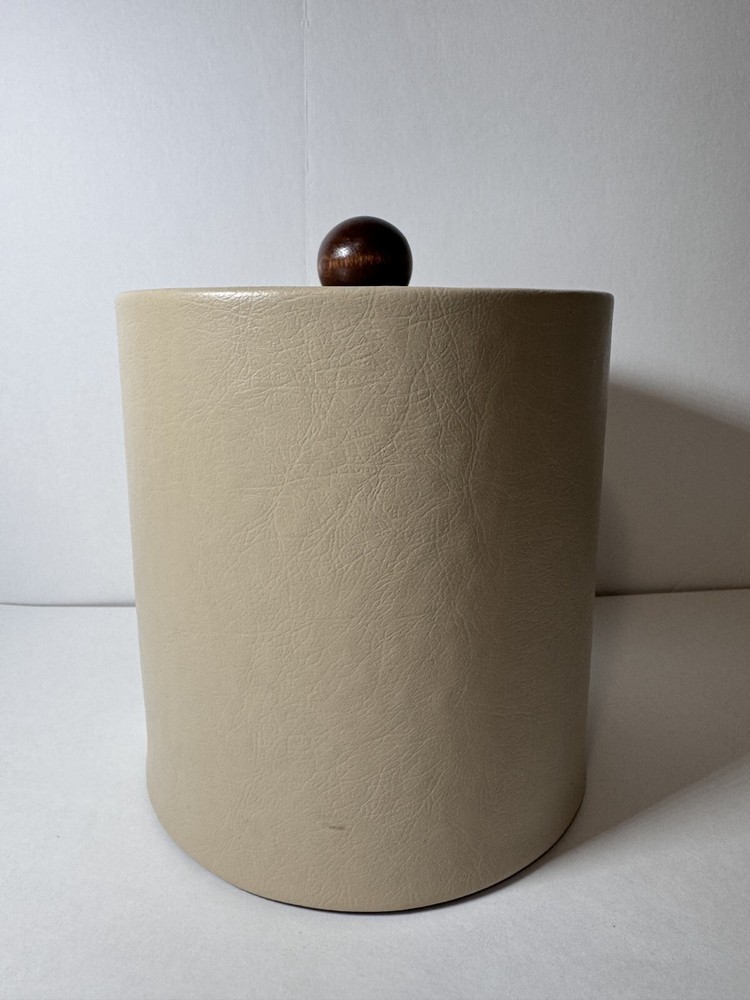 Jar faux beige leather