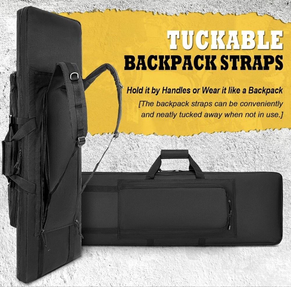Tactical Double Rifle Bag Gun Range Padded Soft Case 36"