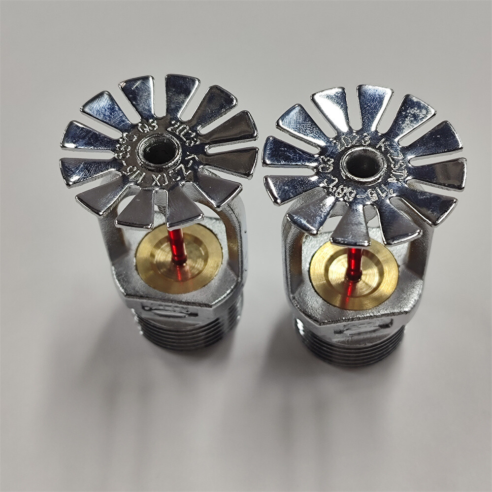 6PCS Globe 155°F Chrome Pendent Fire Sprinkler Head 1/2" Quick Response