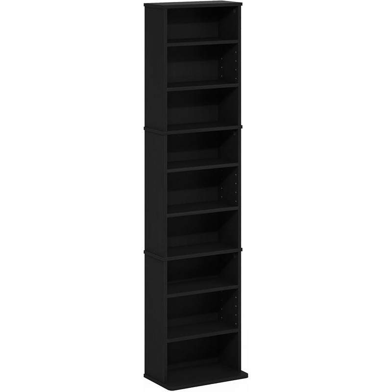 Adjustable Media Storage Rack DVD CD Shelf Durable Space Saving Organizer New