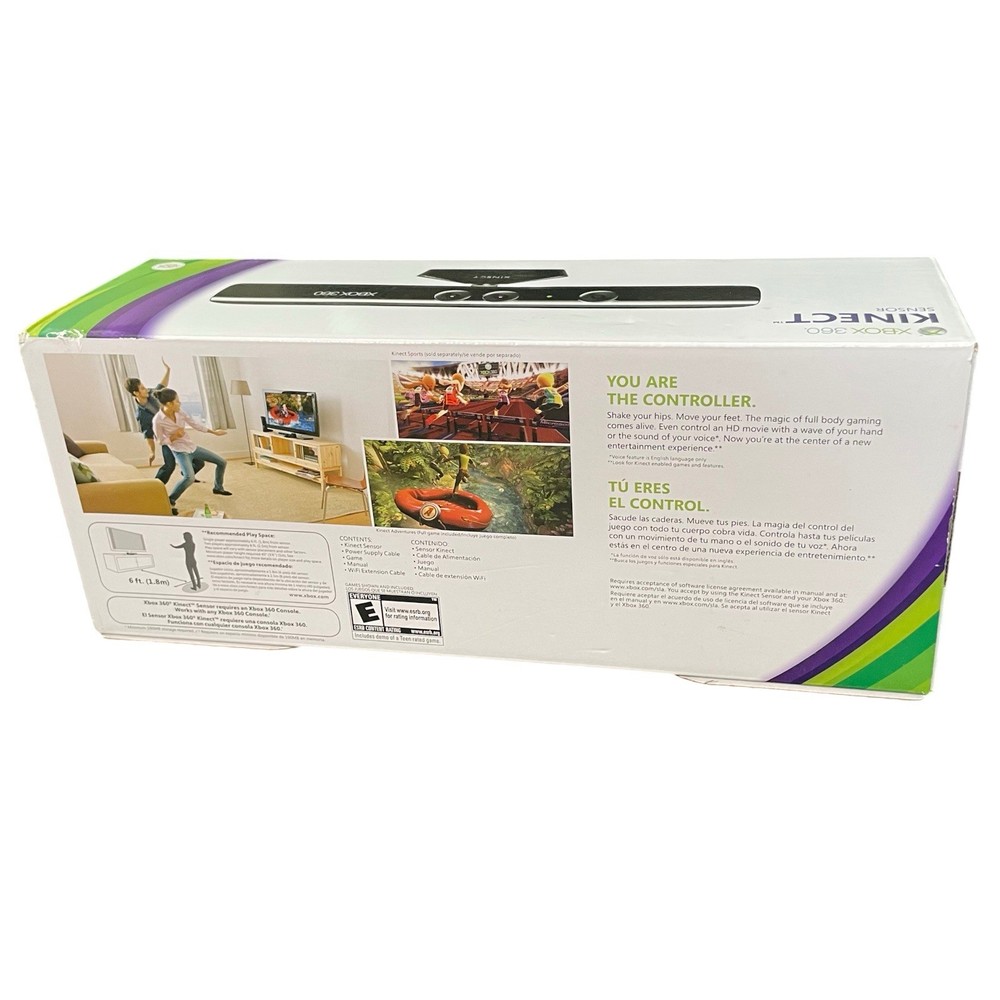 Microsoft Xbox 360 Kinect Sensor Model 1414 Bundle Original Box Power Adapter