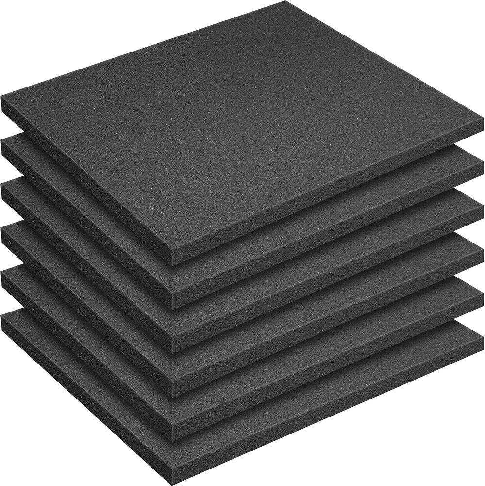 Polyurethane Foam Sheets - 6 Pack, 16x12x1 Inch Inserts for Storage and Crafts