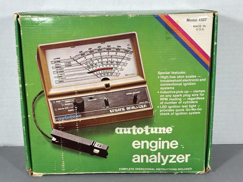 VINTAGE Engine Analyzer Model 4507 Complete w/box 1982 USA Made