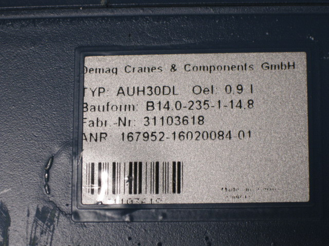 Demag Cranes Gearbox AUH30DL