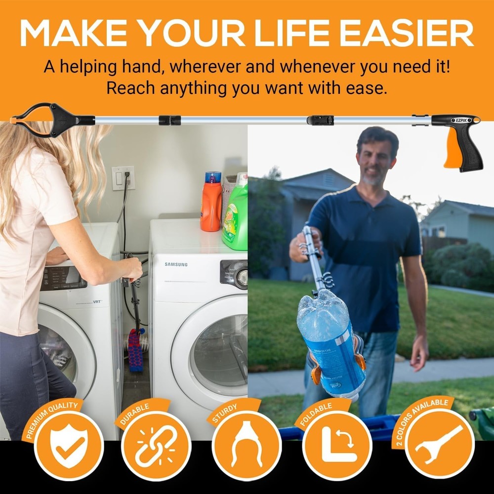 40" Extended Grabber Reacher Tool 2-Pack