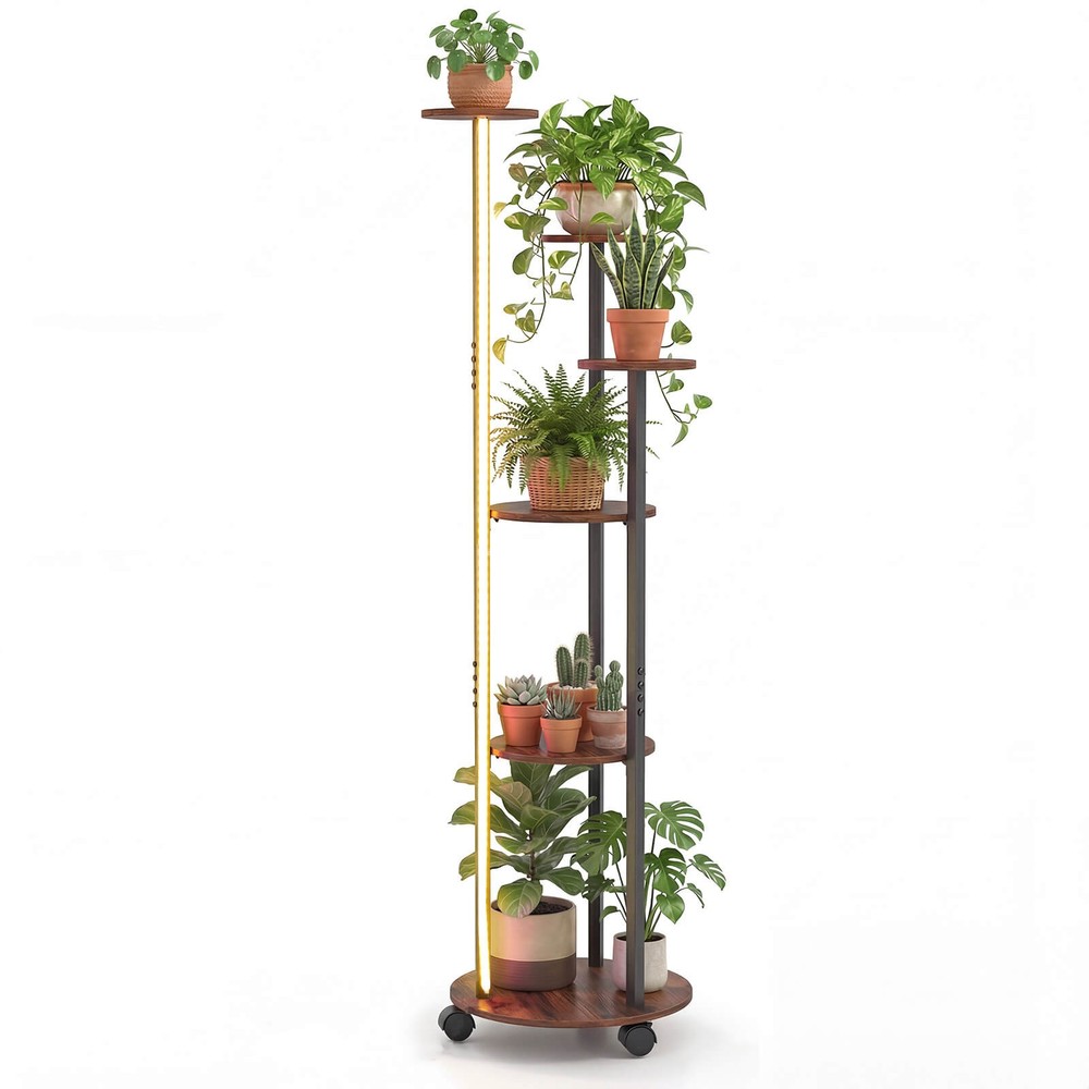 6-tier Plant Stand w/RGB Light Adjustable Lighting Modes Remote APP Control
