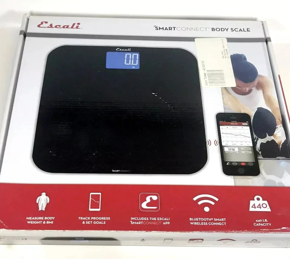 Escali Digital Bathroom Body Scale Smart Connect SC200BS