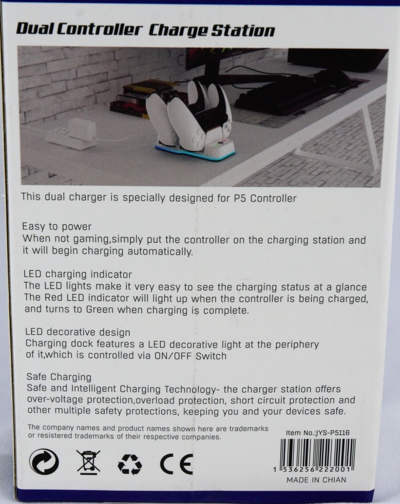 JYS Dual Controller Charging Station for PS5 Includes Power Supply