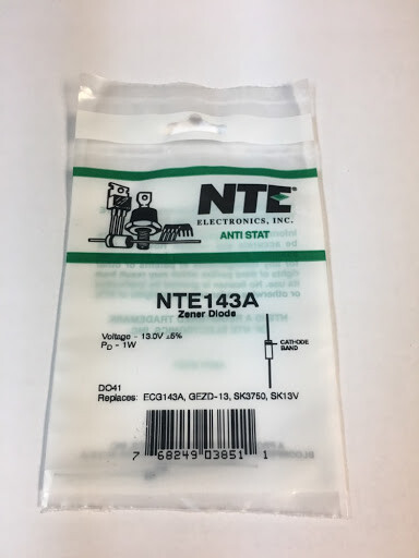 NTE143A ZENER DIODE 13V 1W