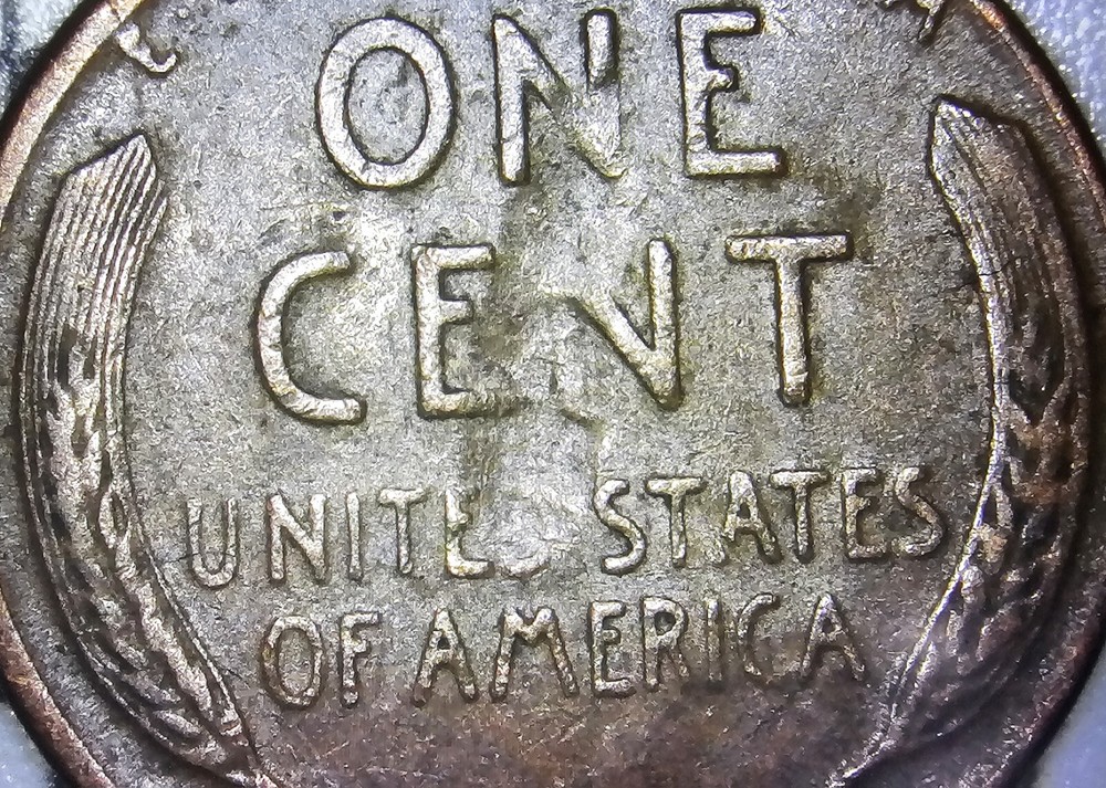 1945-D Wheat Penny Strike Through Error On Reverse ***SEE PHOTOS!***