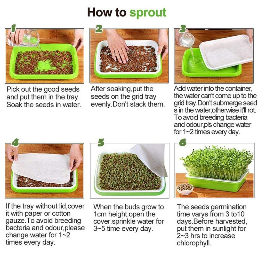 Plastic Sprouting Tray Pots Accessory Cells Container Germination Parts