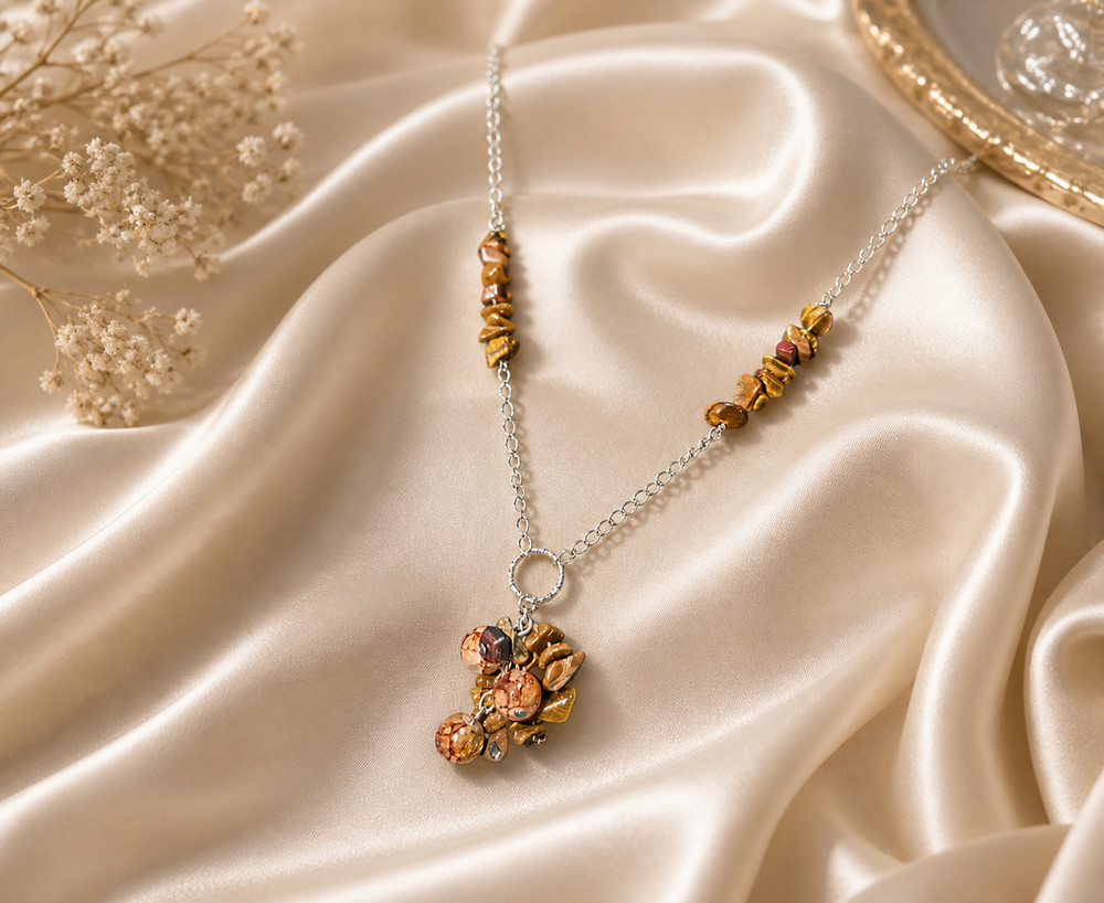 Natural Brown Stone Necklace