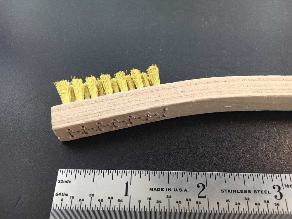 Brass Brush with Wood Handle